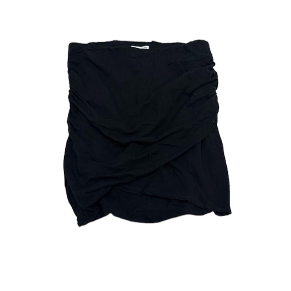 James Perse Wrap Mini Skirt in Black - Picture 3 of 7